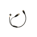 Convertidor Doble Dahua - M12 Macho 7 a 4 Pines, M12 Hembra 4 a 10 Pines, Para Cable Extensor 7 Pines, Uso con MD02, 30cm