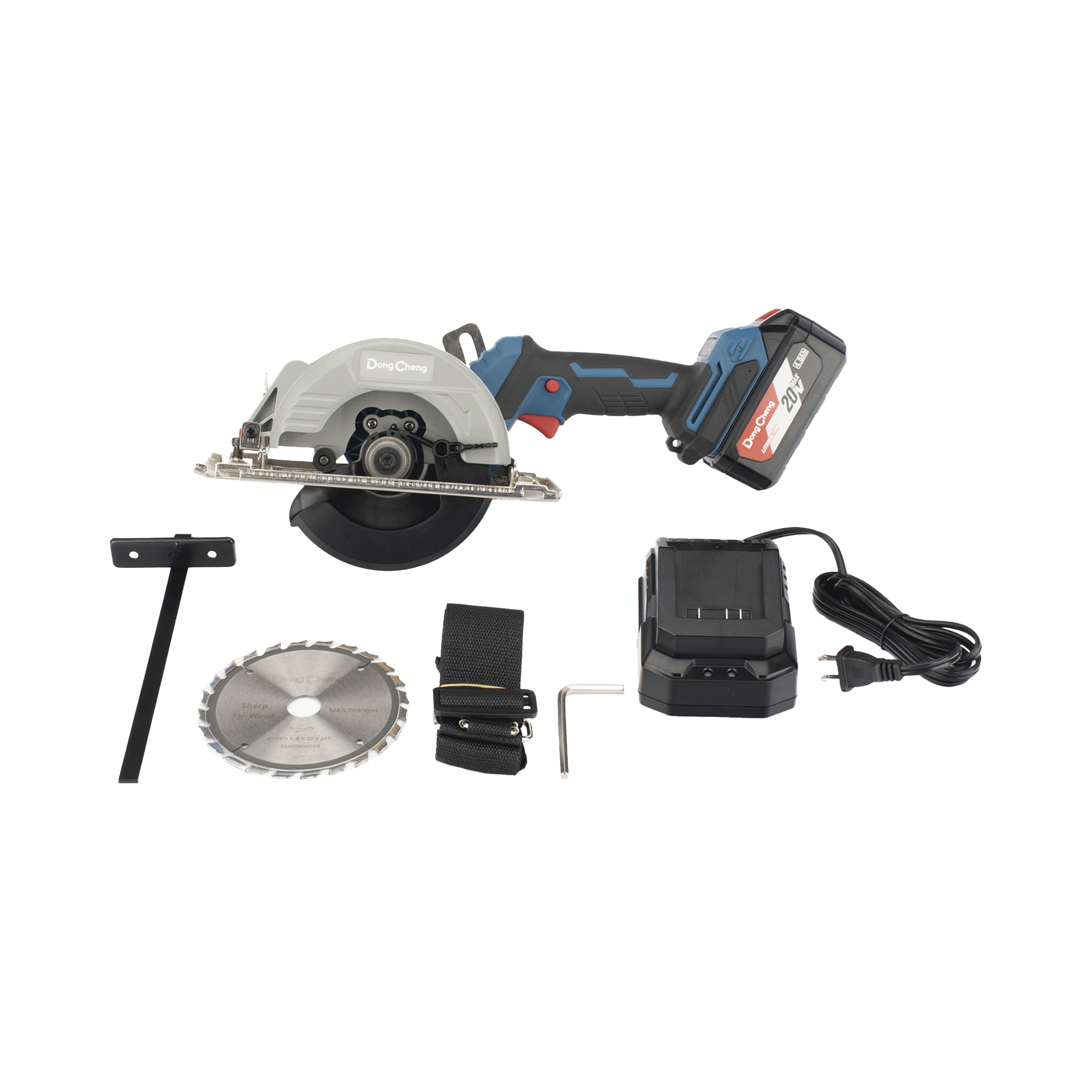 Sierra Circular Inalámbrica de 20V sin Escobillas con Batería y Cargador