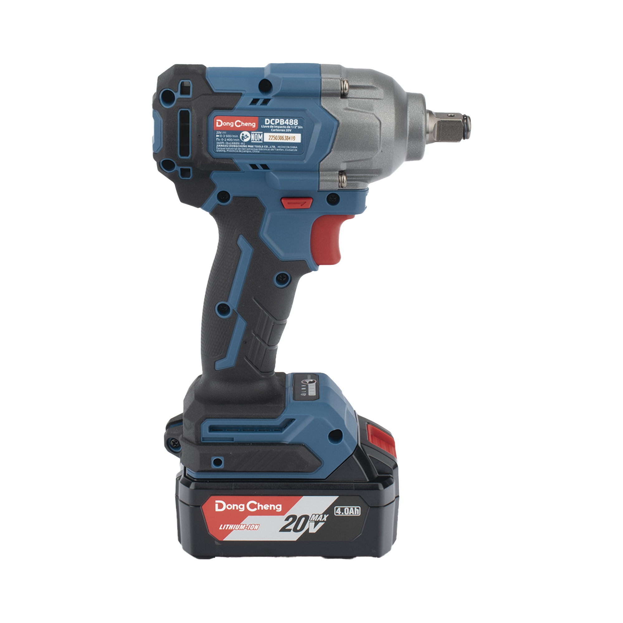 Llave de Impacto Inalámbrica de 20V con 2 Baterías y Estuche
