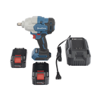 Llave de Impacto Inalámbrica de 20V con 2 Baterías y Estuche