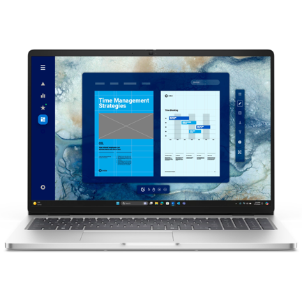 Laptop Dell Pro 16 Touch 16" FHD AMD Ryzen AI 7-350 32GB 1TB NPU 50 TOPS Radeon 860M W11Pro 3Y Copilot+PC Plata Wi-Fi 6E