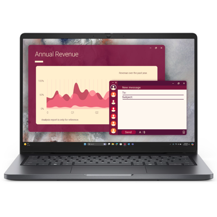 Laptop Dell Pro 14 PC14250 14" Intel Core Ultra 5-225U Ram 16GB 512 SSD W11 PRO 1Y Básico