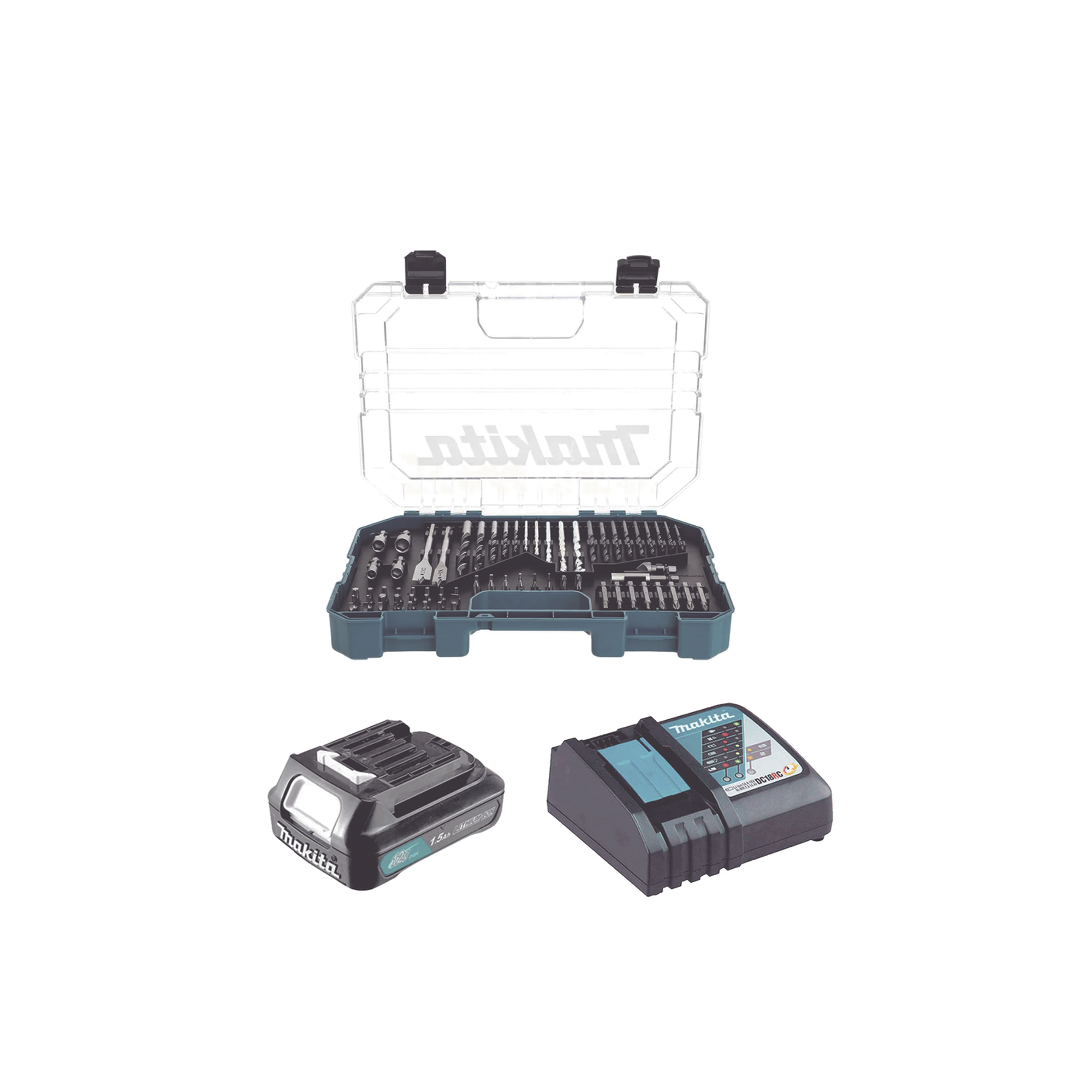 Rotomartillo Inalámbrico de 18V con Batería, Cargador y Kit de Accesorios