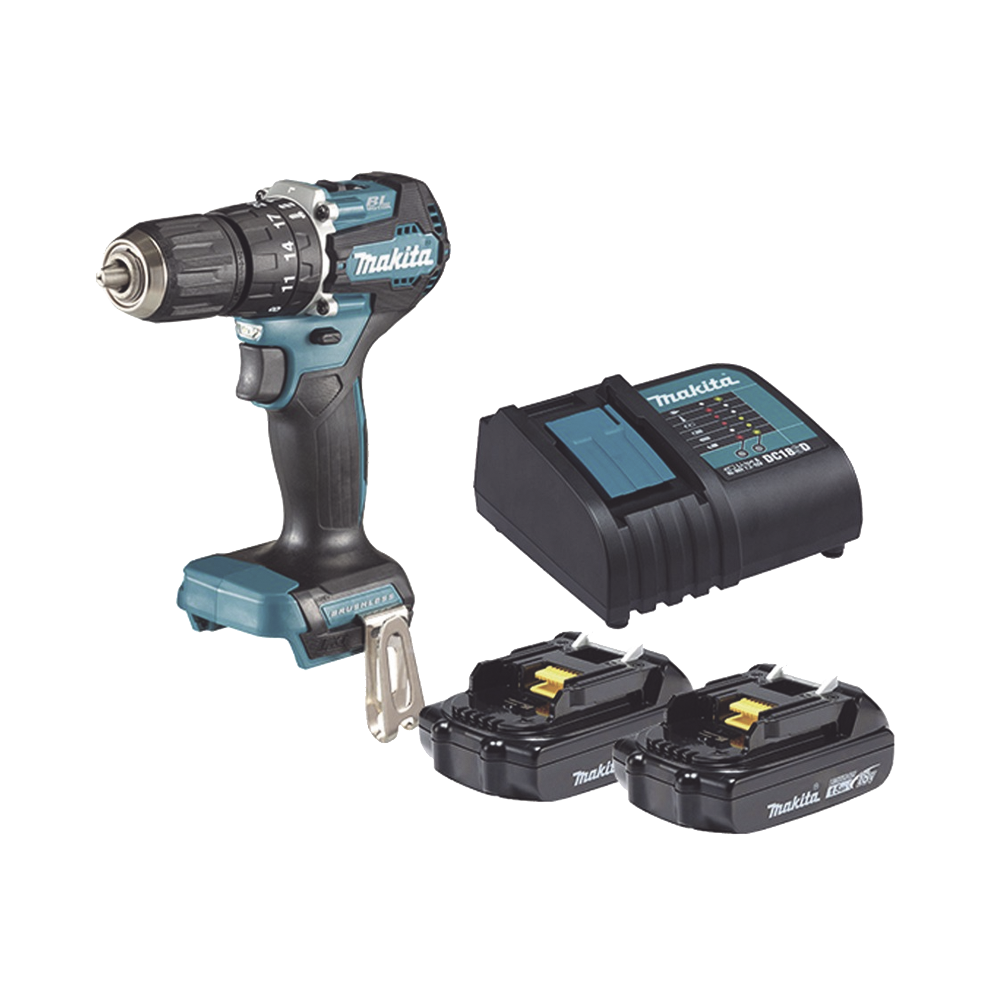 Rotomartillo Inalámbrico de 18V sin Carbones con 2 Baterías y Cargador