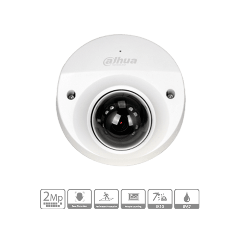 Cámara IP Domo Dahua IPC-HDBW5241FN-M-DAE-SA-0280B - 2MP, Lente 2.8mm, 106° Apertura, Conteo de Personas, IR 30m, WDR Real, IK10