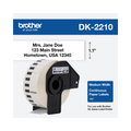 Rollo De Etiquetas Brother DK2210 Continua Negro-Blanco 29mm x 304m DK2210