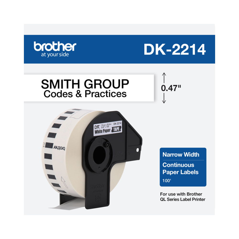 Cinta Brother DK-2214 Continua 12 mm x 30.48 m