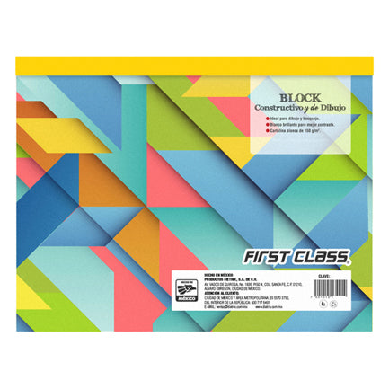 Block De Dibujo Dietrix First Class Cartulina Bristol Con 20 Hojas Grande 32.3 X 48 Cms
