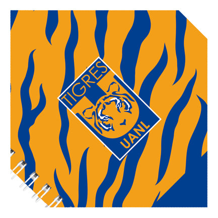 Libreta Dietrix First Class Pasta Dura Doble Arillo 80 Hojas Raya Club Tigres Uanl Modelo De Corazon
