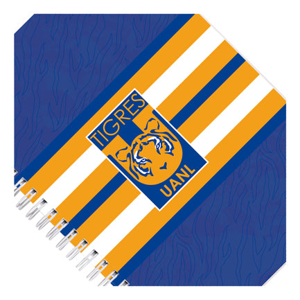 Cuaderno Profesional Dietrix First Class Pasta Dura Doble Arillo 80 Hojas Raya Club Tigres De La Uanl Modelo Uanl