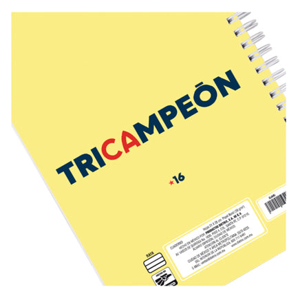 Libreta Dietrix First Class Pasta Dura Doble Arillo 80 Hojas Raya Club America Modelo Amor Eterno