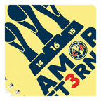 Libreta Dietrix First Class Pasta Dura Doble Arillo 80 Hojas Raya Club America Modelo Amor Eterno