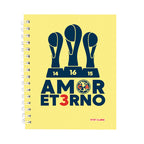 Libreta Dietrix First Class Pasta Dura Doble Arillo 80 Hojas Raya Club America Modelo Amor Eterno