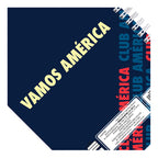 Libreta Dietrix First Class Pasta Dura Doble Arillo 80 Hojas Raya Club America Modelo Ca Azul