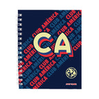 Libreta Dietrix First Class Pasta Dura Doble Arillo 80 Hojas Raya Club America Modelo Ca Azul