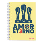 Cuaderno Profesional Dietrix First Class Pasta Dura Doble Arillo 80 Hojas Raya Club America Modelo Amor Eterno