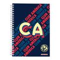 Cuaderno Profesional Dietrix First Class Pasta Dura Doble Arillo 80 Hojas Raya Club America Modelo Ca Azul