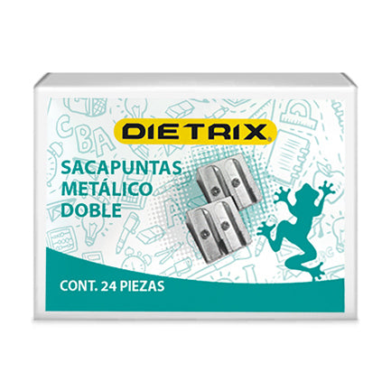 Sacapuntos Dietrix Metálico Triangular Doble Orificio Bolsa C/12