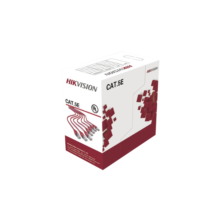 Bobina de Cable UTP 305m Cat5e (24 AWG), Gris, PVC (CM), Uso Interior, 100% Cobre, para CCTV y Redes de Datos