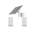 Kit Solar de Alimentación + 2 Puntos de Acceso (AP), Panel Solar, Batería de Respaldo de Litio 360 Wh, 2 Salidas de 12 Vcd, Accesorios de Instalación, Uso en Exterior IP66