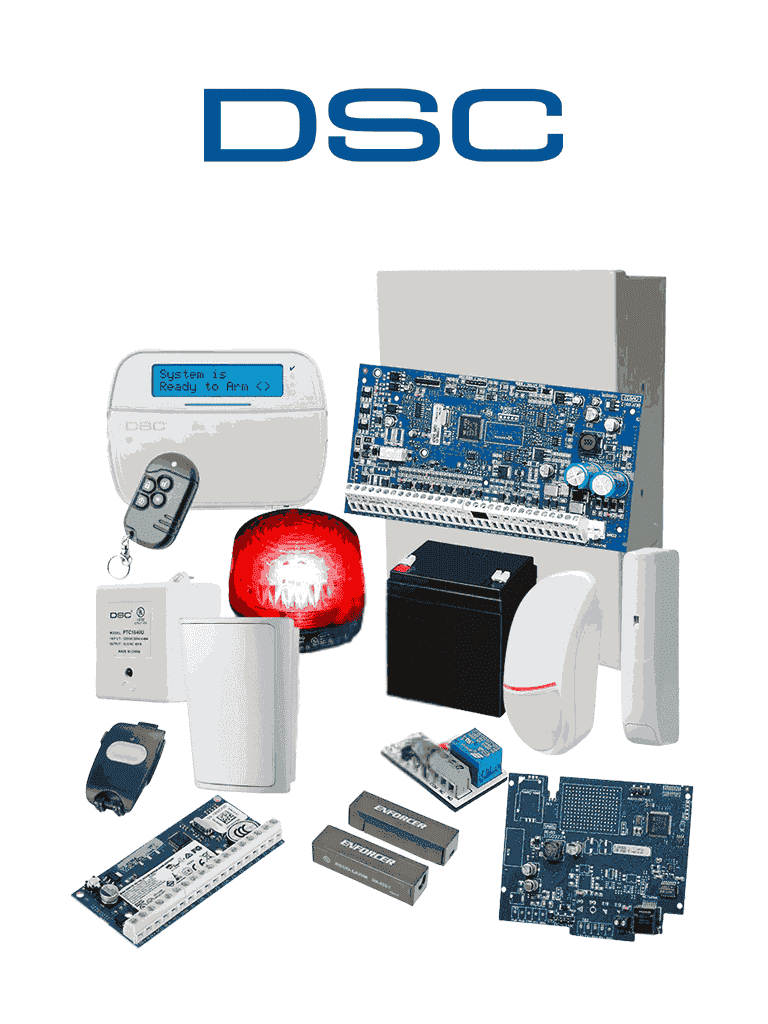 Kit de certificación técnica DSC NEO STARTER ESSENTIALS 2 con panel de alarma y accesorios
