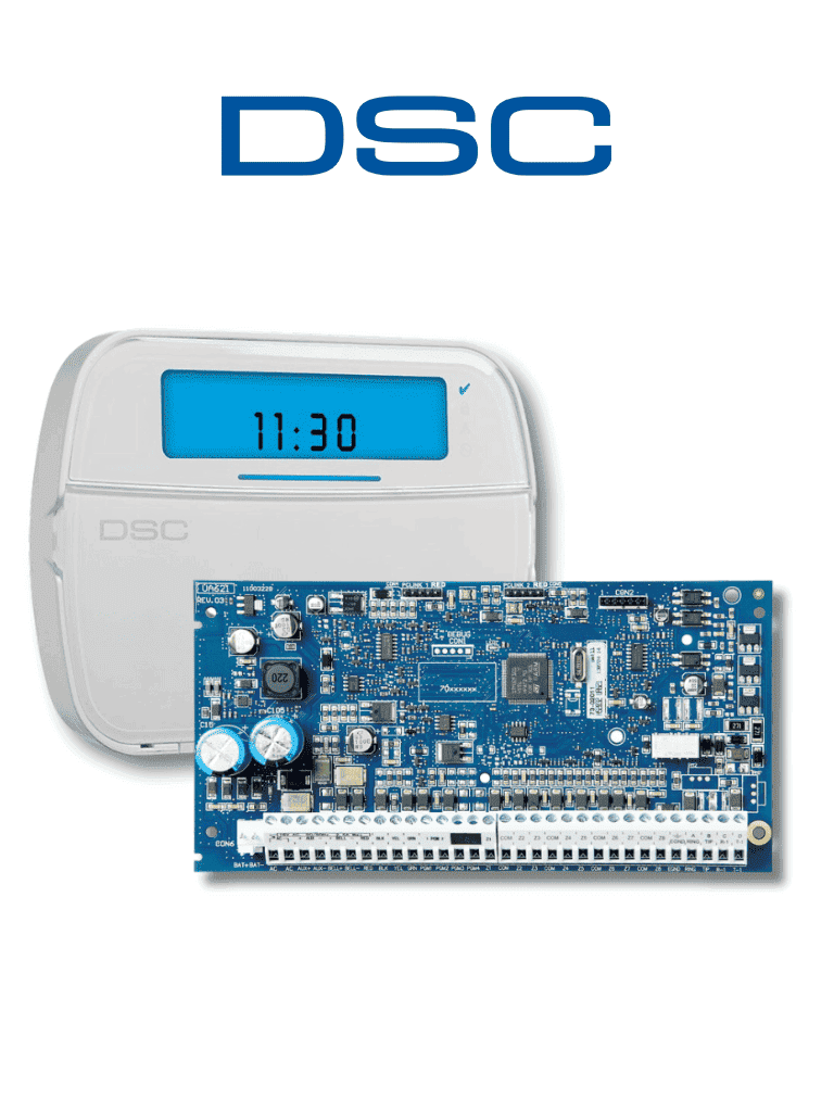 Kit de seguridad DSC con Panel de alarma PowerSeries NEO HS2032 y Teclado de Iconos PowerSeries NEO HS2ICN.