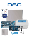 Kit de Panel de Alarma DSC NEO-ICONO-LE4050M, Incluye Panel HS2032, Teclado Alfanumérico HS2ICN, Transformador PTC1640U, Gabinete GMX003 y Conmutador LE4050m.