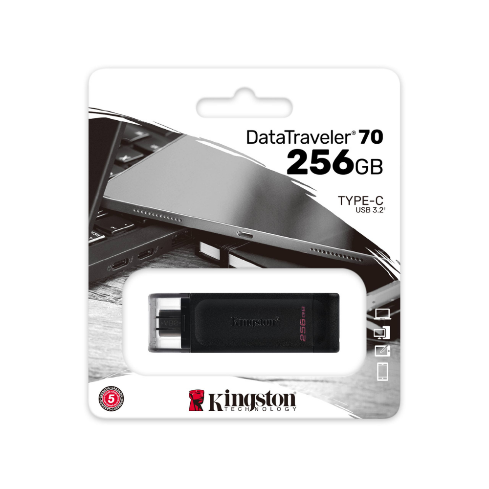Memoria Flash Kingston 256GB USB-C 3.2 Gen 1 (DT70/256GB)