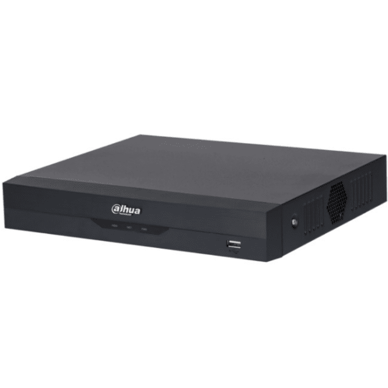 Dahua XVR5116HS-I3 DVR 16 Canales 5MP Lite WizSense H.265+ 16 HDCVI +8 IP Hasta 24 IP 2 Canales Reconocimiento Facial SMD Plus Protección Perimetral 1 SATA Soporta CVI AHD TVI CVBS IP IoT POS