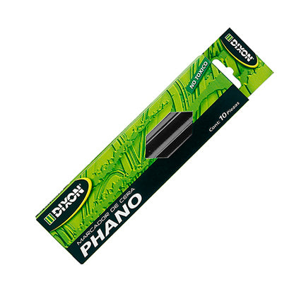 Marcador De Cera Dixon Phano Negro Caja C/10 Piezas