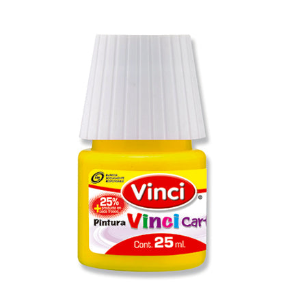 Pintura Cartel Vinci 25 Ml Amarillo Limón #50 Caja C/10 Piezas