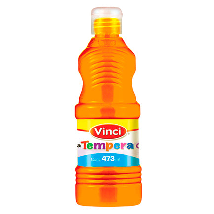 Pintura Tempera Vinci 473 Ml Naranja Fluorescente