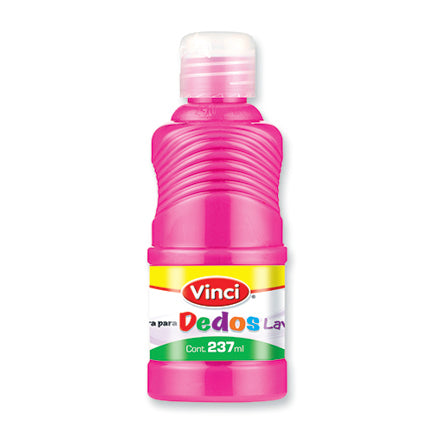 Pintura Para Dedos Lavable Vinci 237 Ml Magenta