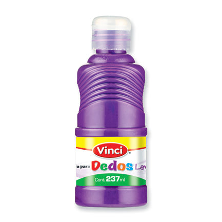 Pintura Para Dedos Lavable Vinci 237 Ml Violeta