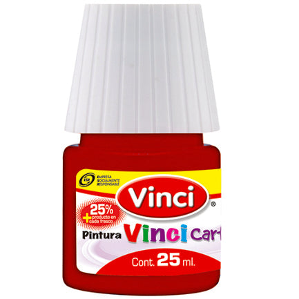 Pintura Cartel Vinci 25 Ml Carmin - 55 Caja C/10 Piezas