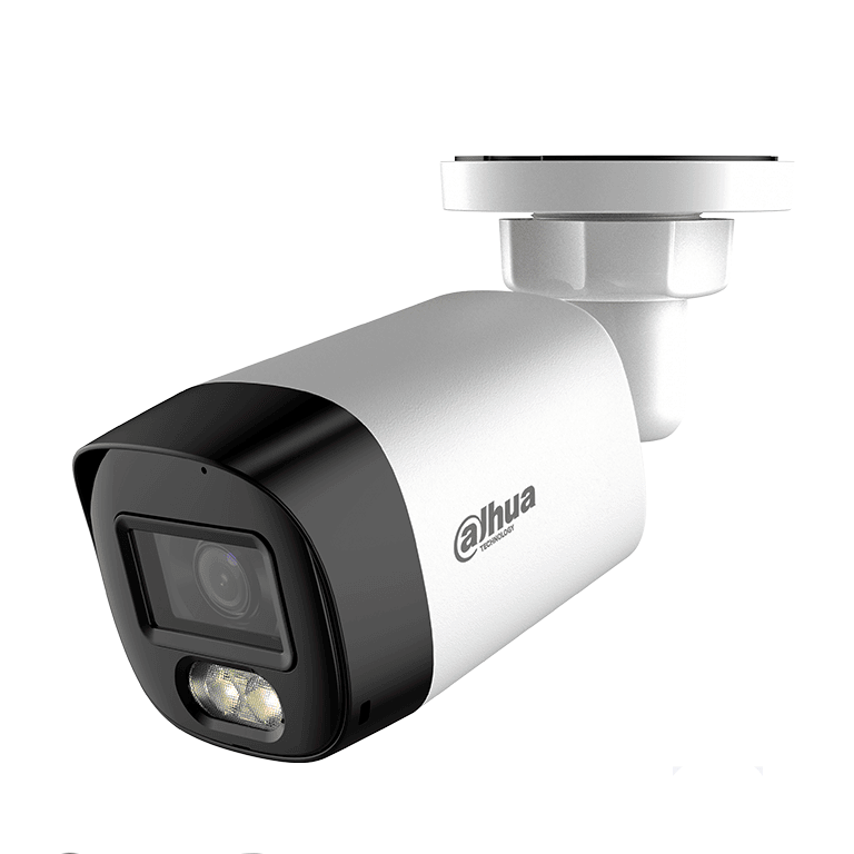 Dahua DH-HAC-HFW1500RLN-IL-A-S3-DIP Cámara Bullet 5MP Full Color Iluminación Dual Inteligente Lente 2.8mm 106° IR 20M Luz Visible 20M Micrófono Integrado IP67 Compatible CVI CVBS AHD TVI