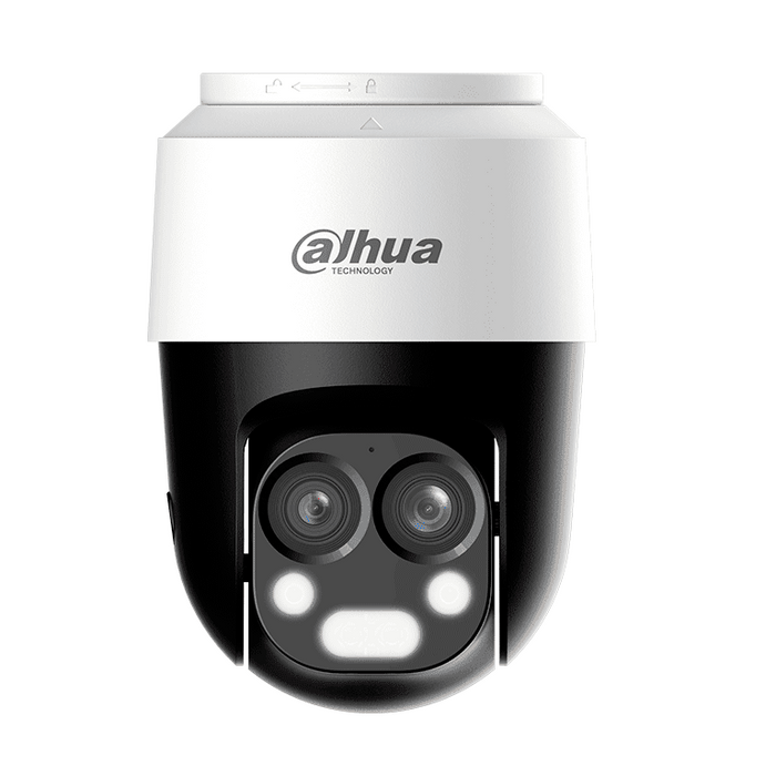 Dahua HAC-PT1200B-IL-A-E2Z Cámara PT Dual 2MP HDCVI X Plus Zoom Híbrido 6x Lentes 2.8mm + 6mm Ángulos 109° + 47.2° Iluminador Dual Inteligente 50M Micrófono Integrado Super Adapt IP66