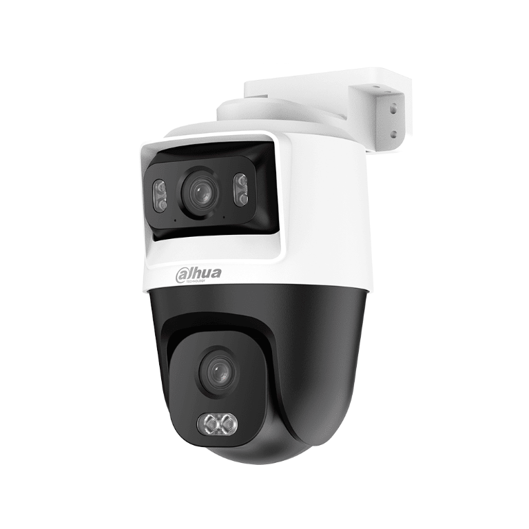 Dahua DH-HAC-PTS1500CN-E2-IL-A Cámara PT Doble Lente 2+2MP HDCVI X Plus Iluminador Dual Inteligente Micrófono Integrado Iluminación 50M Visión 111° Policarbonato