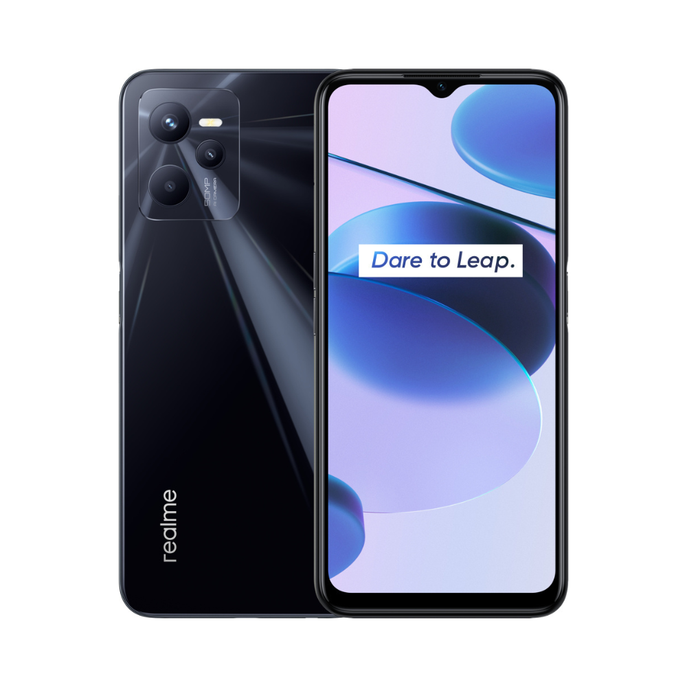 Realme C35 128GB 4GB RAM negro 6.58" Unisoc cámara 50+2MP selfie 8MP Android 11