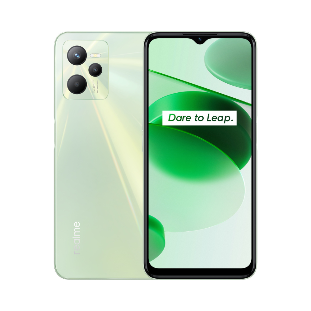 Realme C35 128GB 4GB RAM verde 6.58" Unisoc cámara 50+2MP selfie 8MP Android 11