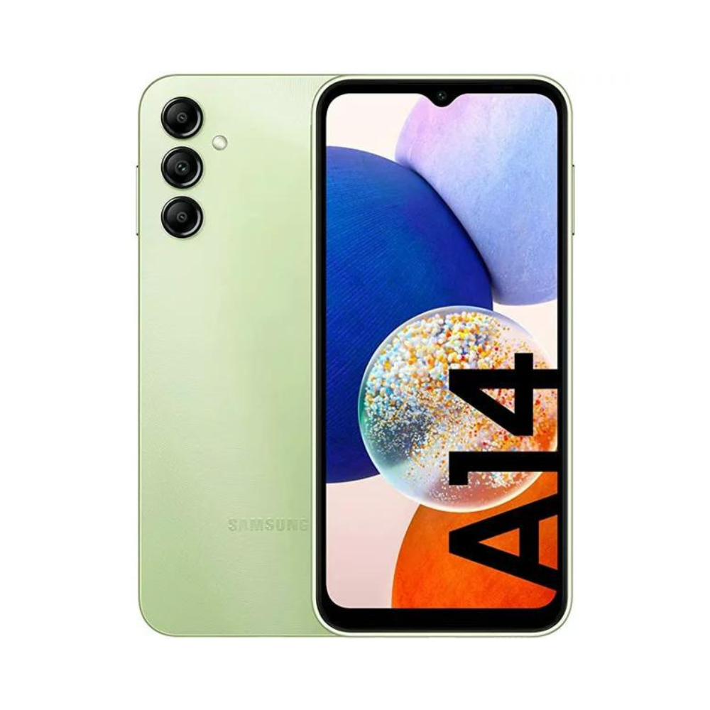 Samsung A14 4G 128GB 4GB RAM olivo 6.6" Octa-Core cámara 50+2+2MP selfie 13MP Android 13