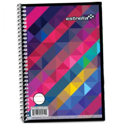 Libreta Estrella 1/8 Espiral Raya 100 Hojas