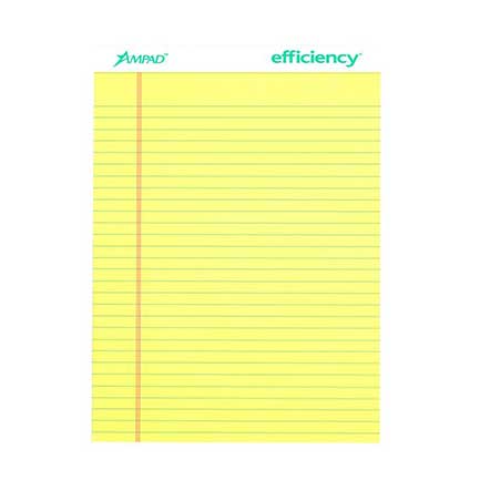 Block Esselte Eficiency Carta Amarillo Rayado C/50 Hojas