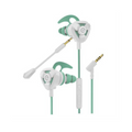 Audifonos Gamer Perfect Choice Easy Line Storm Microfono Desmontable 3.5Mm Color Blanco-Verde