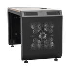 Consola Profesional para Monitoreo o Cómputo con Rack y Gestión de Cables