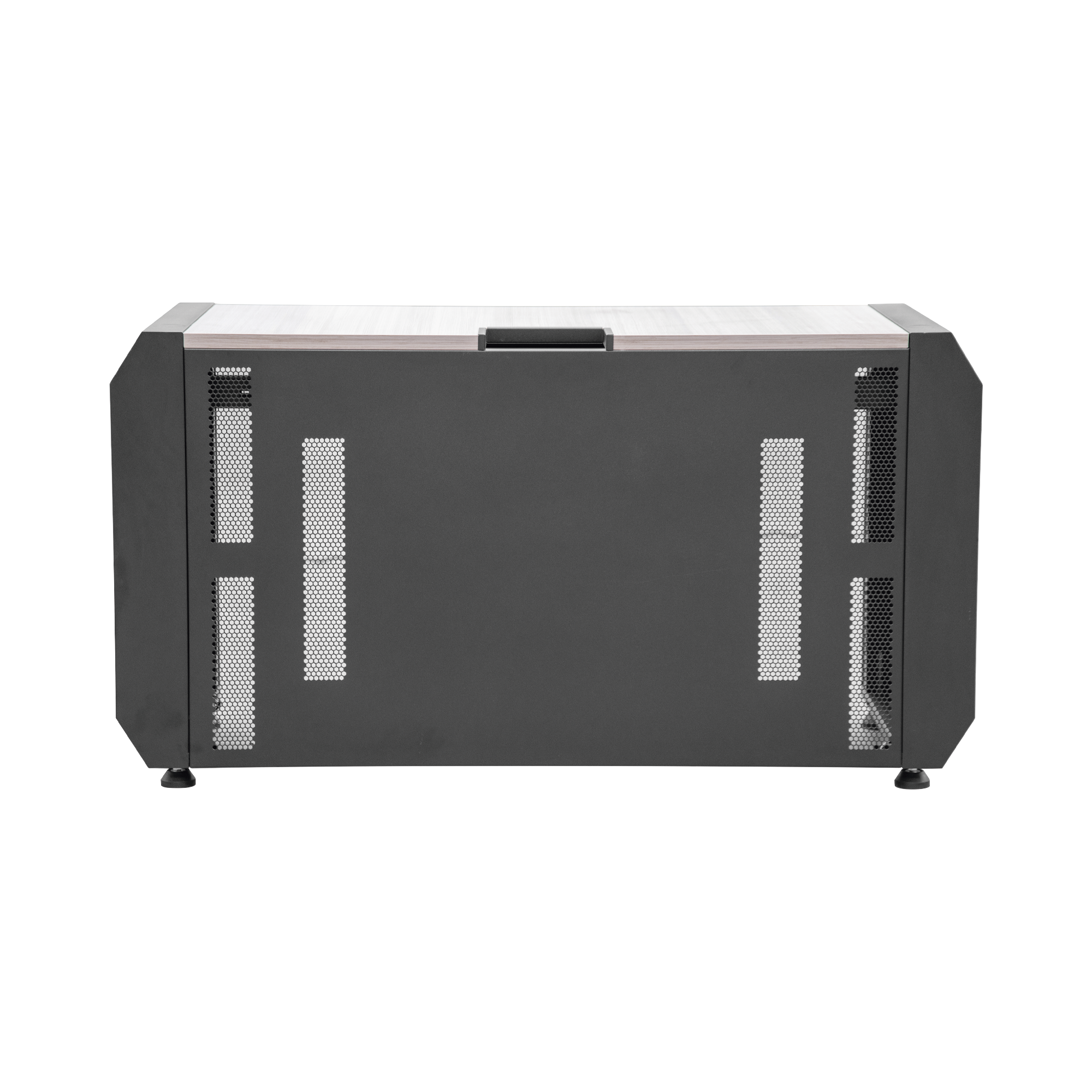 Consola Profesional para Monitoreo o Cómputo con Rack y Gestión de Cables