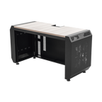 Consola Profesional para Monitoreo o Cómputo con Rack y Gestión de Cables