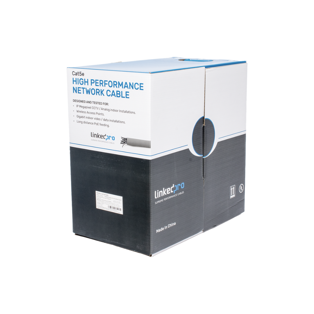 Bobina de Cable Cat5e 305m CCA Gris Uso Interior