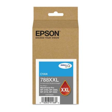 Tinta Epson 788XXL T788XXL220-AL Cyan DURABrite Para WF-5190 / WF-5690 — Rendimiento 4,000 Páginas