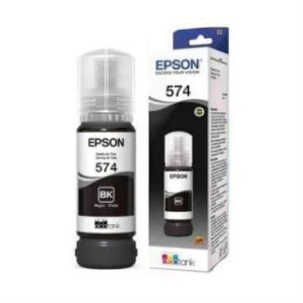 Tinta Epson 574 T574120-AL Negra Bote Para EcoTank L8050 — Contenido 65ml / Rendimiento 7,300 Páginas